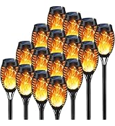 KYEKIO Solar Lights for Outside, 16Pack Solar Flame Torch Light, Garden Light Outdoor Waterproof,...