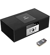 Nostalgic Bluetooth Stereo System for Home, WISCENT Vintage Micro HiFi Systems CD Player,with Blu...