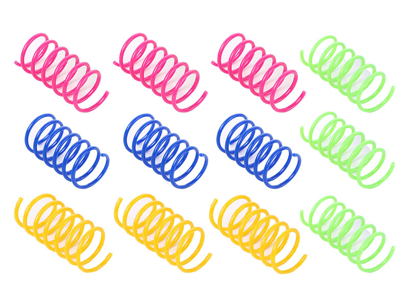 12 pcs cat spring toy