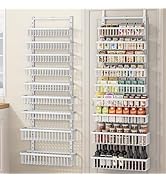 POKIPO 9 Tier Over The Door Pantry Organizer, 2 in 1 Wall Mount or Hanging Spice Rack with Adjust...