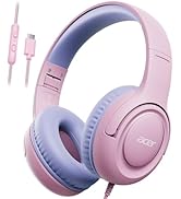 acer USB-C Kids Headphones - 85/94dB Safe Volume Limited, Foldable Wired Over Ear Headphones for ...