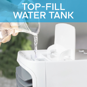 Arctic Air Turbo Chill: top fill water tank