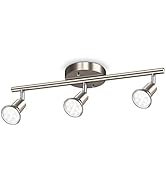 Ascher 3-Light LED Track Lighting Kit, Flexibly Rotatable Light Heads, 3 Way Ceiling Spotlight Ma...