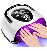 LadyMisty 268W UV LED Nail Lamp, 2026 Upgrade UV Light for Gel Nails with 57 Beads, Nail Dryer wi...