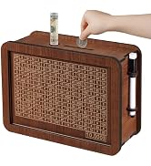 FOLENCER Wooden Cash Money Saving Box,Piggy Bank for Kids &amp; Adults,10000 Savings Challenge Box,Co...