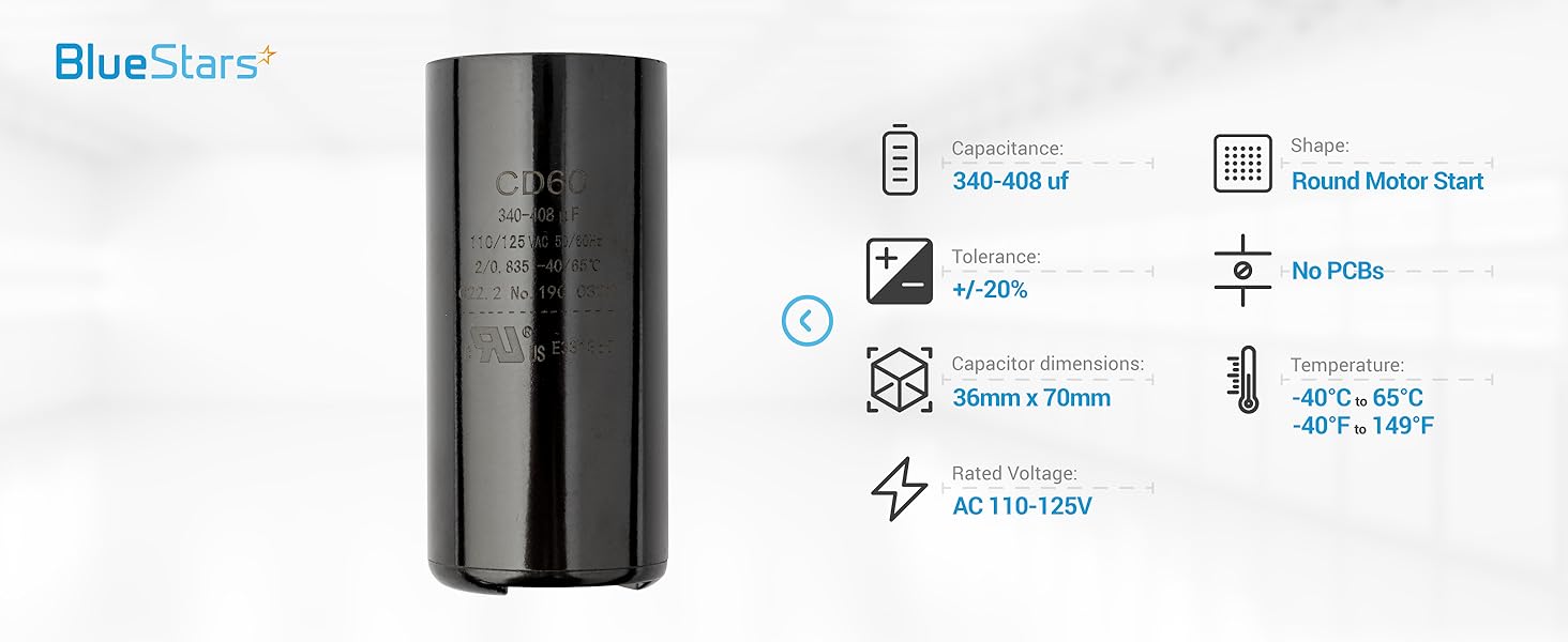 340-408 uf 110-125VAC