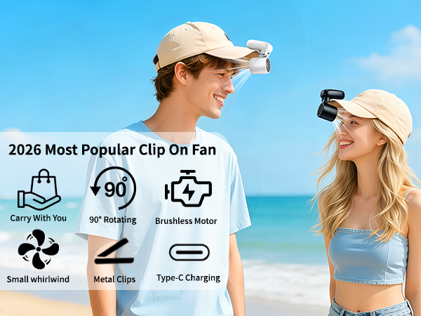 Miniature clip-on fan