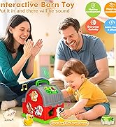 Ellinjan Montessori Learning Toys for 1 2 3 Year Old Boys Girls, Musical Farm Animals for Toddler...