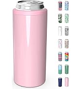 TILUCK Skinny Can Cooler for Slim Beer &amp; Hard Seltzer, Stainless Steel, Doucle-Walled Stainless S...