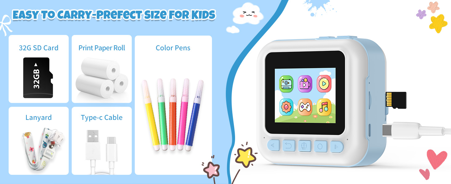 BOFIDAR Kids Camera, Toddler Instant Print Toys