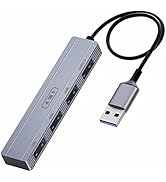 4-Port USB 3.0 Ultra Slim Data Hub, TargetGo USB 2.0 Port Extender Splitter Adapter with 1.64 FT ...