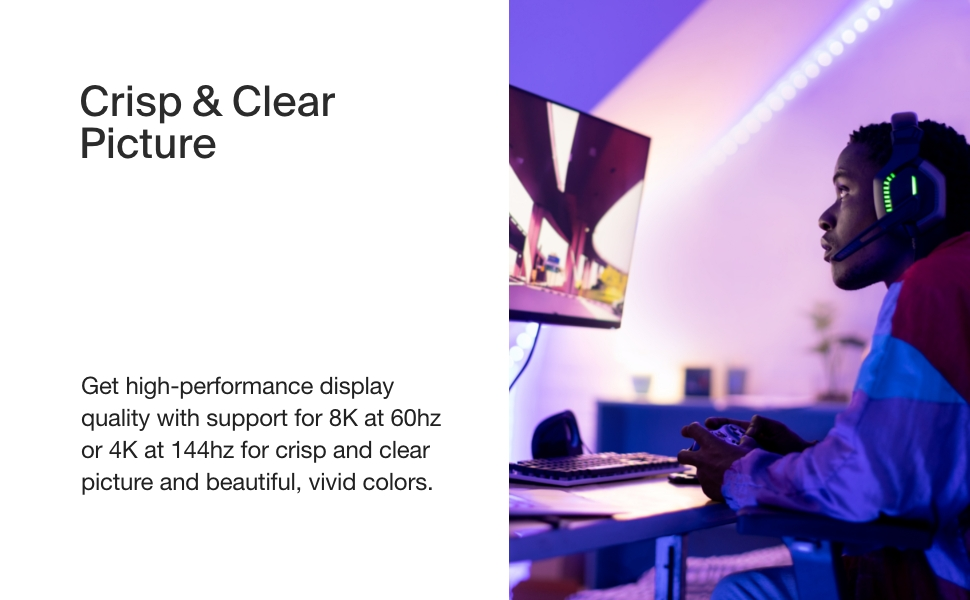 Image of Belkin Connect USB Type C to DisplayPort 1.4 cable