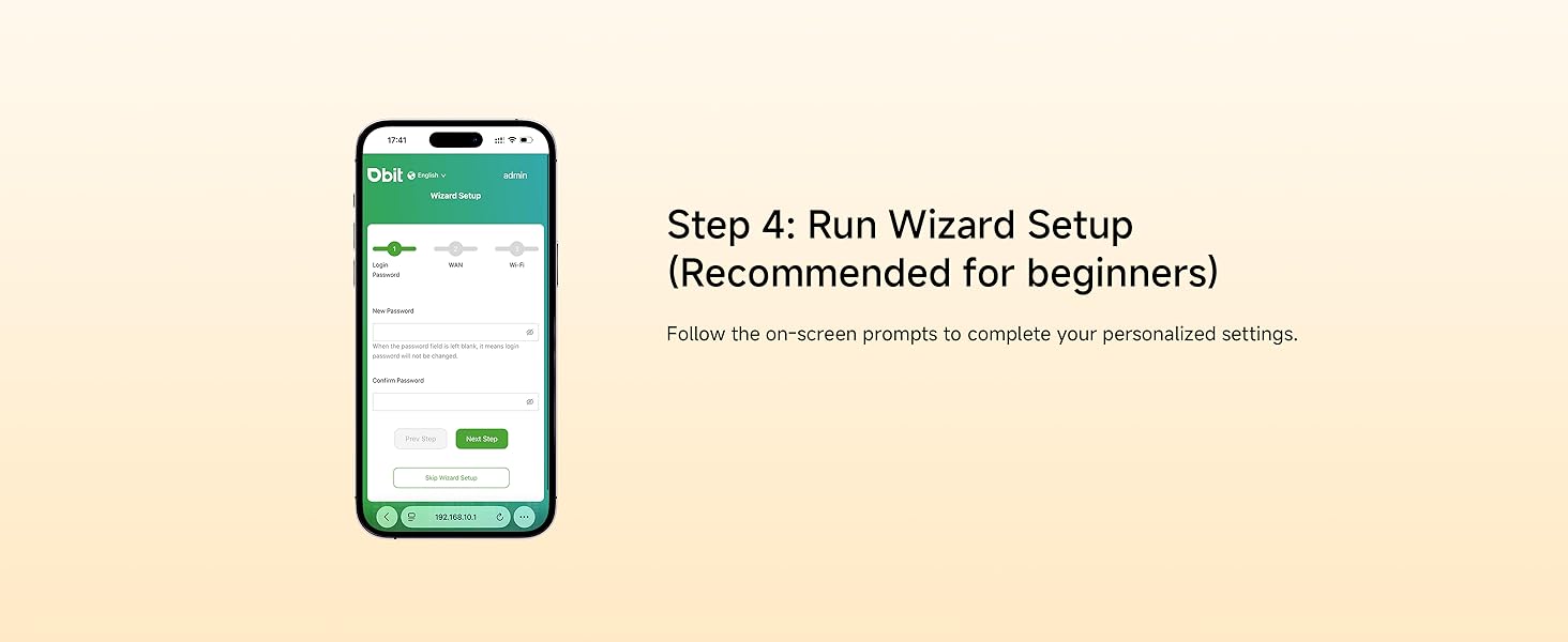 Step 4: Run wizard setup