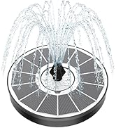 Yzert Solar Fountain White Flower, 3.5W Glass Bird Bath Fountains Solar Power No Battery with 4 F...