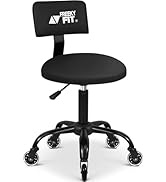 FreekyFit Rolling Shop Stool with Wheels,Mechanic Garage Stool Chair with Adjustable Height 15.55...