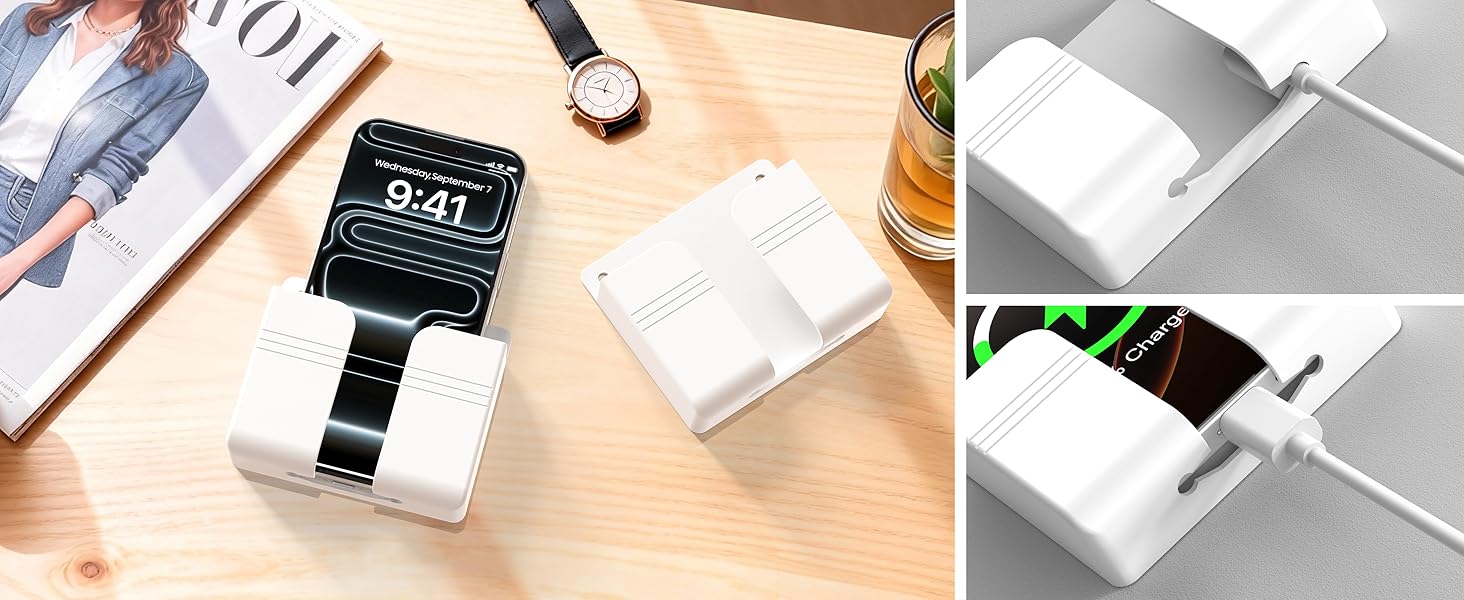 Safely and reliably hold your phone while it charges