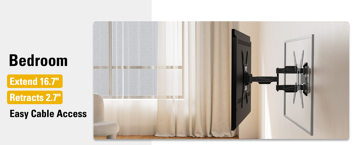  TV Mount Full Motion with Swivel Articulating Arm
