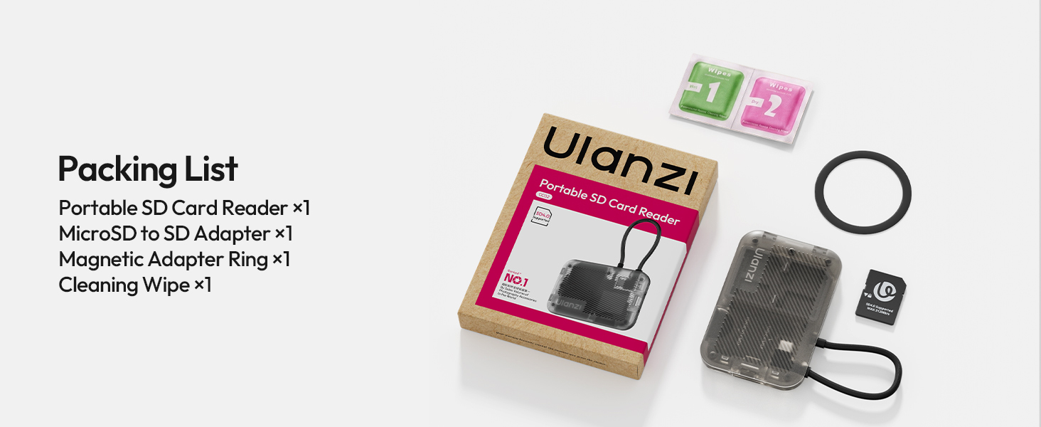 Ulanzi 3-in-1 Portable SD Card Reader