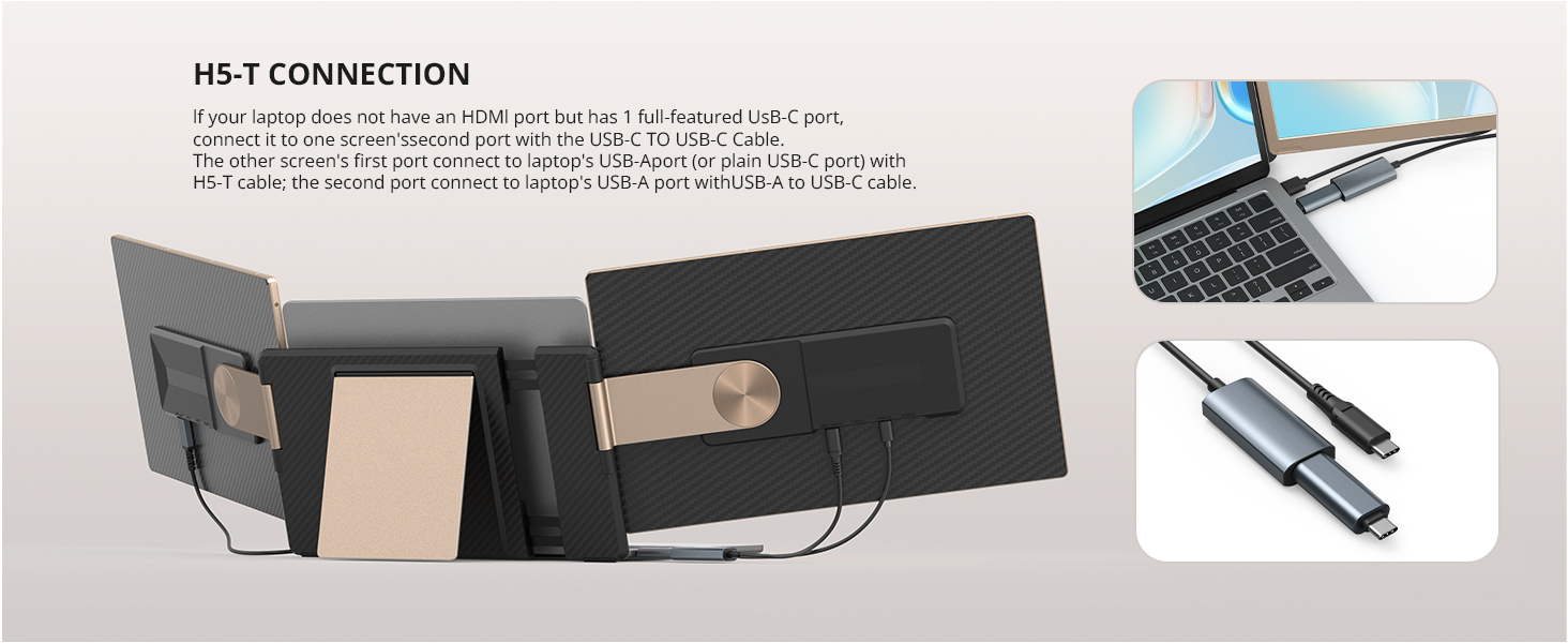 dual monitor attachment for laptop