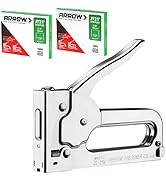 Arrow JT21CM Light Duty Staple Gun Kit, Chromed-Steel Manual Stapler, with 2000 Pieces JT21 3/8" ...