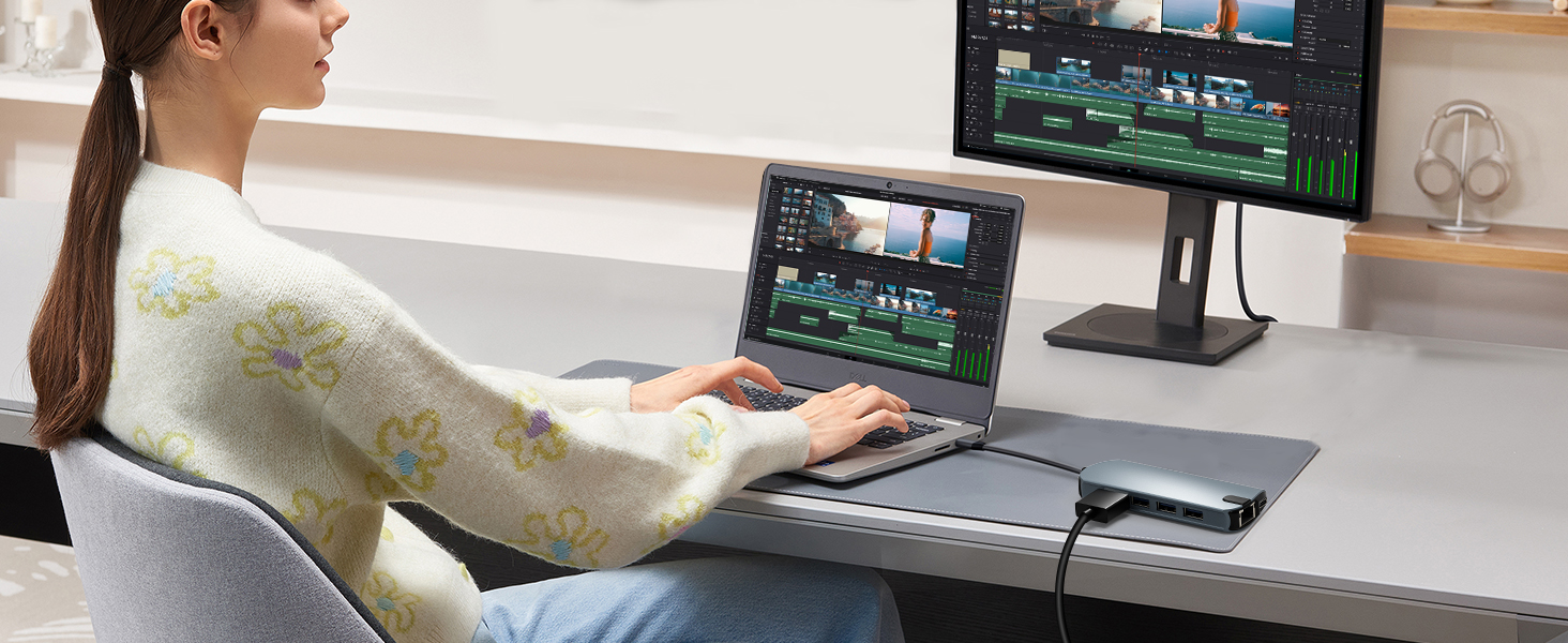 usb c hub ethernet hdmi to usbc adapter usb hub with ethernet