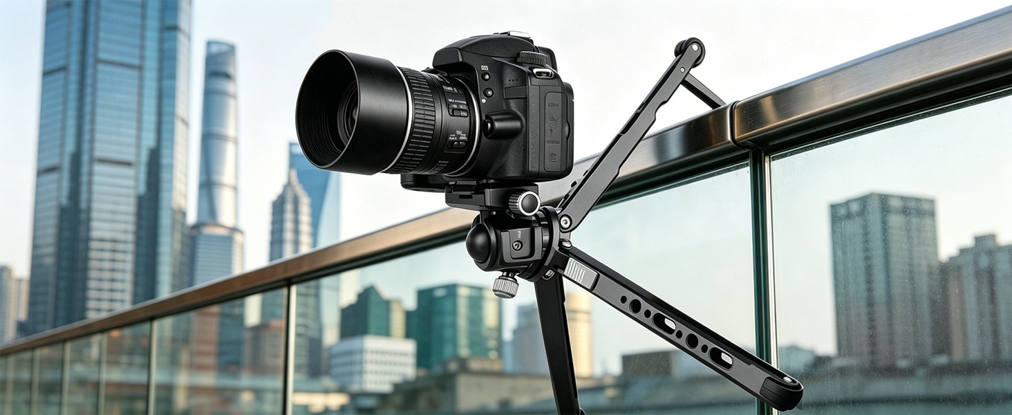 Koolehaoda Mini Tripod for Camera, 3-in-1 Selfie Stick Tripod with Extension Pole &amp;amp; Phone Holder