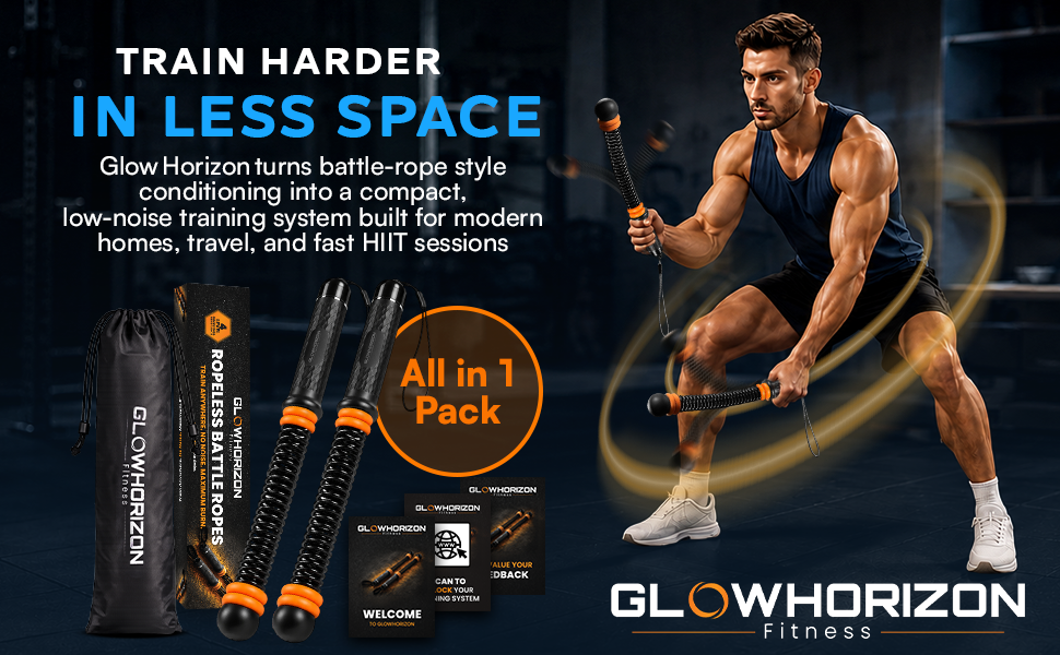 ropeless battle ropes kit for compact home gym HIIT workouts