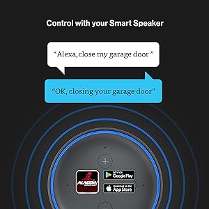 genie aladdin connect smart garage door opener works with alexa to open and close the door by voice
