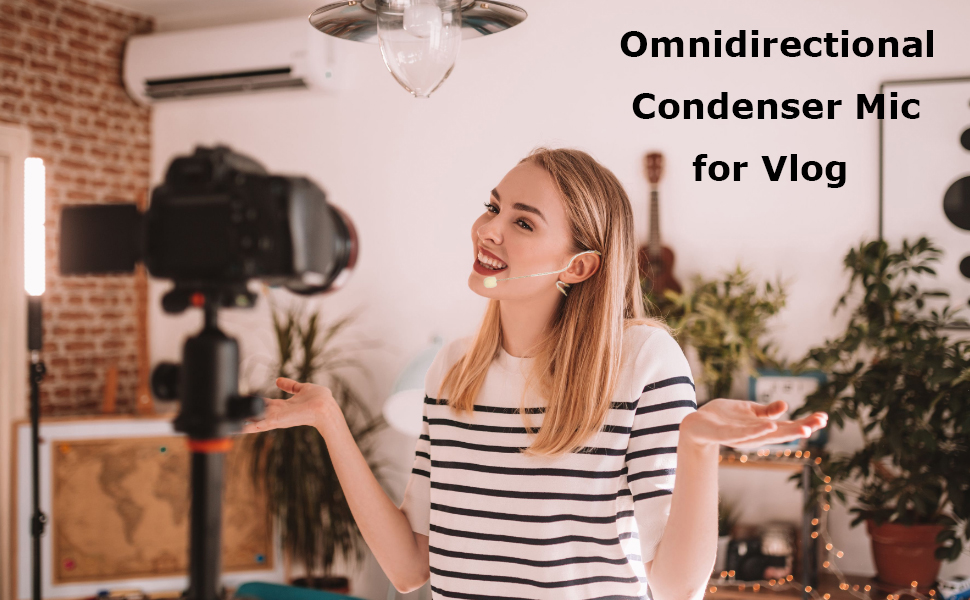 Omnidirectional Condenser Headset Mic for Vlog