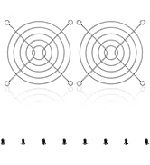 YIMATEECO 80mm Fan Grill Guard, 2 Pack CPU Case Fan Grill Protector Guard, Prevents Cable Damage ...