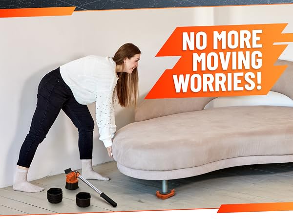 appliance mover tool set includes lifter and rollers move furniture easily on any surface