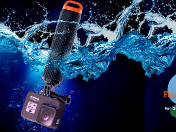 floating hand grip for gopro and other action cameras
