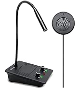 CallToU Window Speaker Intercom System,Dual Way Anti-Interference Intercommunication Microphone T...