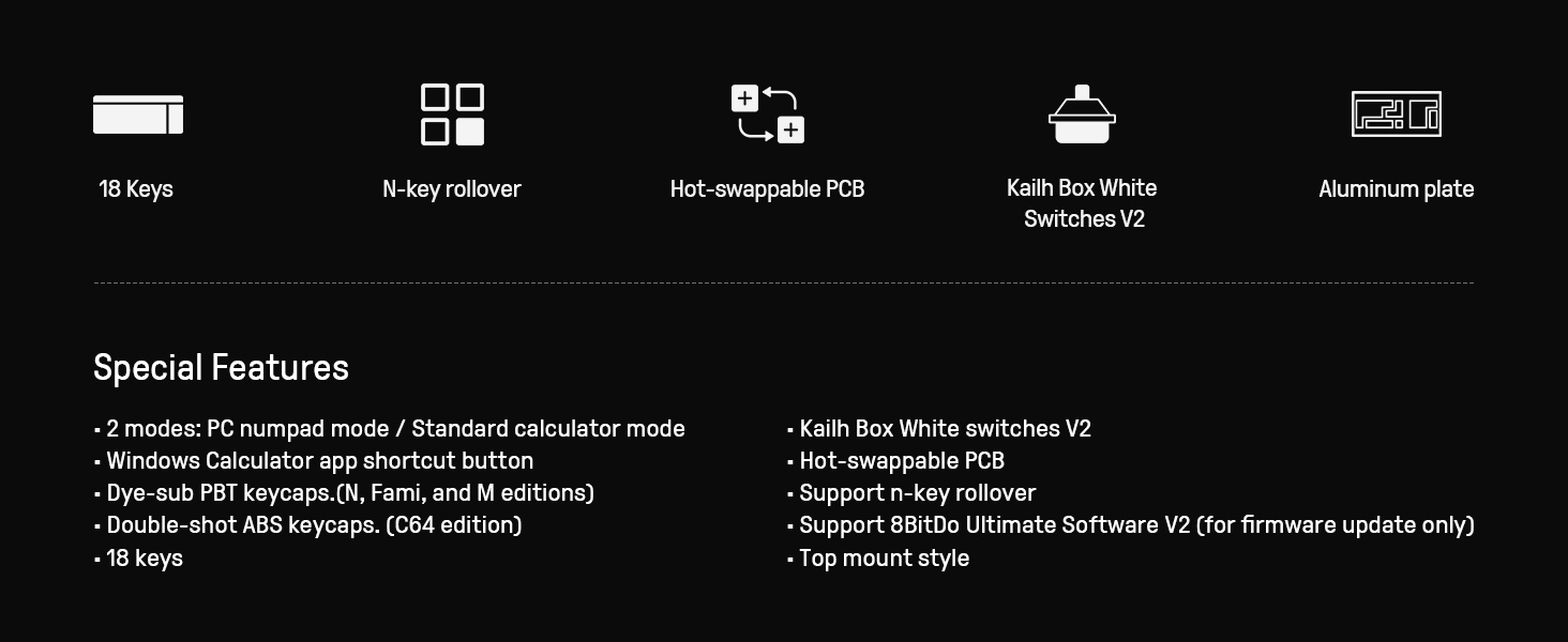 Retro 18 Mechanical Numpad for Windows and Android
