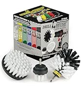 Drillbrush Car Detailing Kit | Drill Brush Set – Soft Bristle Power Scrubber Attachments for Clea...