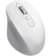 INFINMIND Wireless Bluetooth Ergonomic Silent White Mouse for Laptop &amp; Mac, Multi-Device (BT1/BT2...