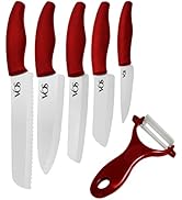 Vos Ceramic Knives With Covers 6 Pcs Quality Kitchen Knives - 8