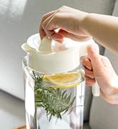 Lustroware TwistServe Airtight Pitcher - 2.1L (70oz), Heat Resistant, BPA-Free SAN Plastic, Screw...