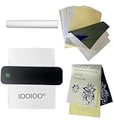 IOOIOO D210 Portable Printer, Wireless Inkless Bluetooth Thermal Printer for Tattoo Stencil Trans...