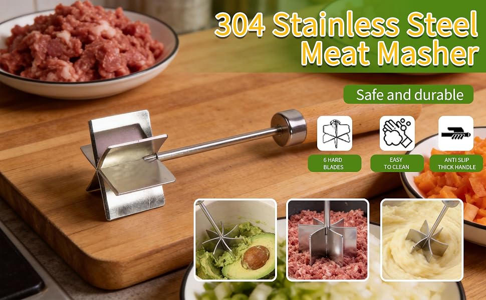 304 Stainless Steel Meat Masher