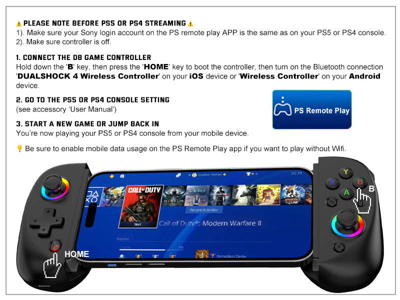 PS5 MOBILE CONTROLLER