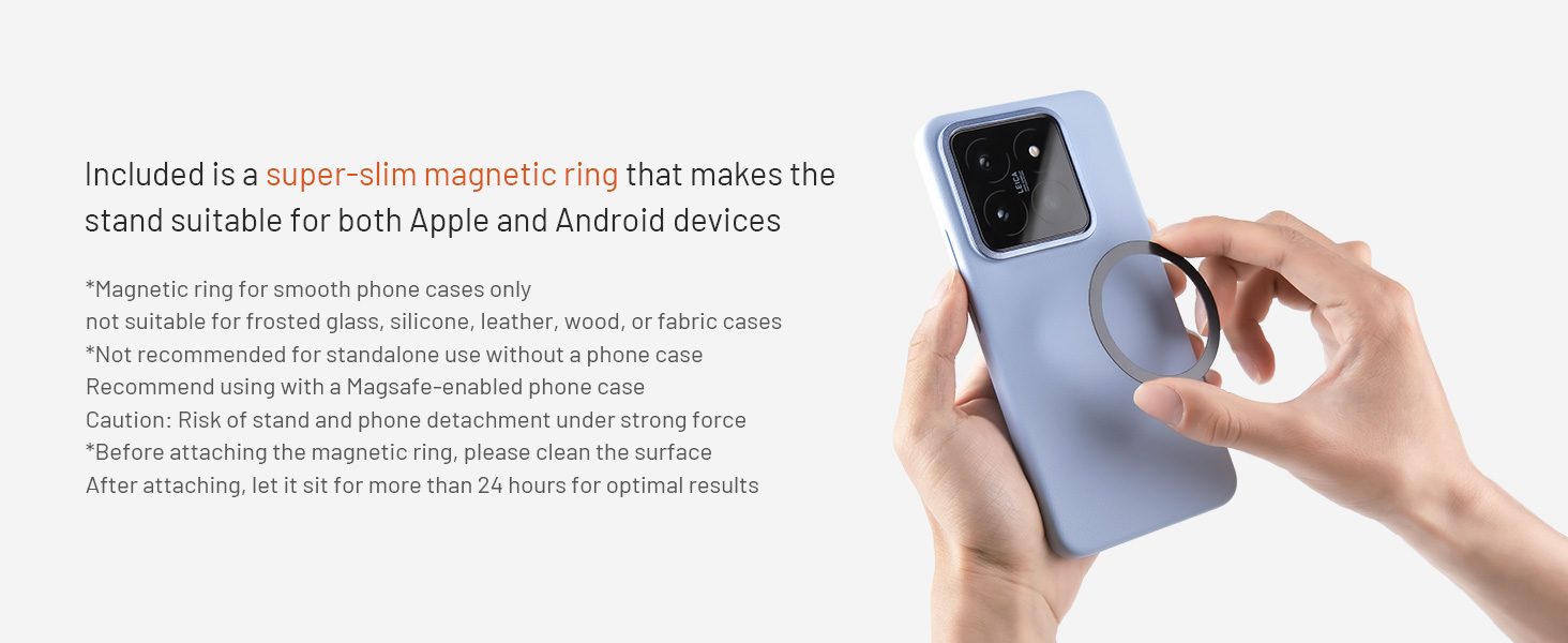 The MagSafe system easily connects to your phone with a 30N verticalpull force,ensuring stable