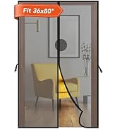 Magnetic Screen Door - Heavy-Duty Fiberglass Screen Door Mesh with Self-Closing Magnetic Closure,...