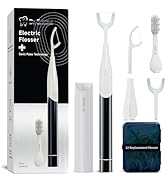 Dr. Emma Electric Vibration Flosser with Replaceable Floss Picks and Toothbrush, Power Flosser fo...
