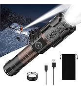 SKYFIRE Flashlight Rechargeable with Ignition Lens: High Lumens Small Flashlights LED Zoomable wi...