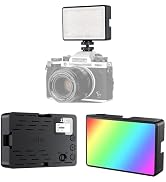 JJC Magnetic RGB Video Light, Cold Shoe Camera Light, 2600mAh Rechargeable, 63 LED CRI 95+, 2500K...