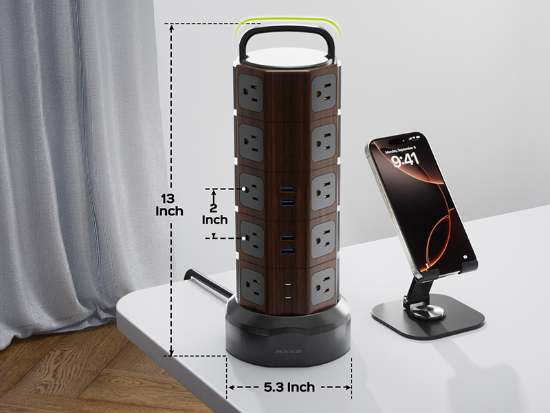 portable &amp;amp;amp;amp; small footprint power strip with usb ports