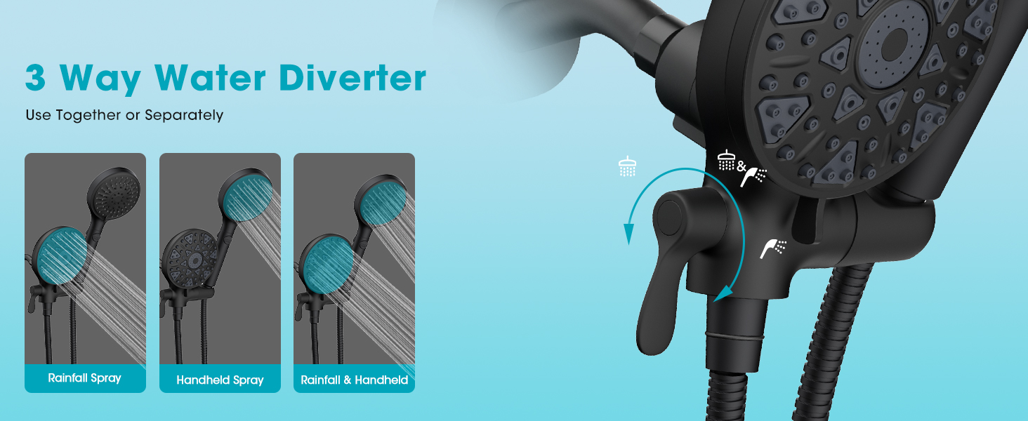 shower heads with handheld spray combo