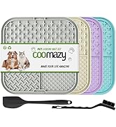 Coomazy 4-Packs Lick Mat for Dog and Cat, Slow Feeder &amp; Non-Slip Design, Boredom and Anxiety Redu...