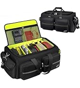 SNIGJAT DJ Bag, Large Capacity DJ Cable Bag with 6 Pockets for Extension Cords, Mics, Pedals, Cab...